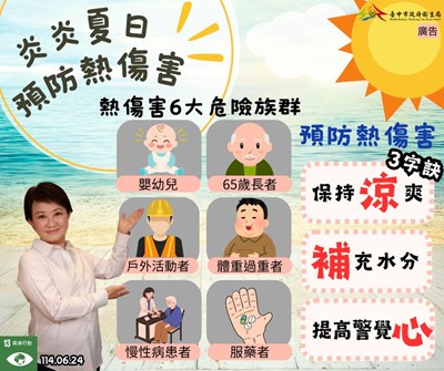 炎炎夏日,預防熱傷害宣導11407